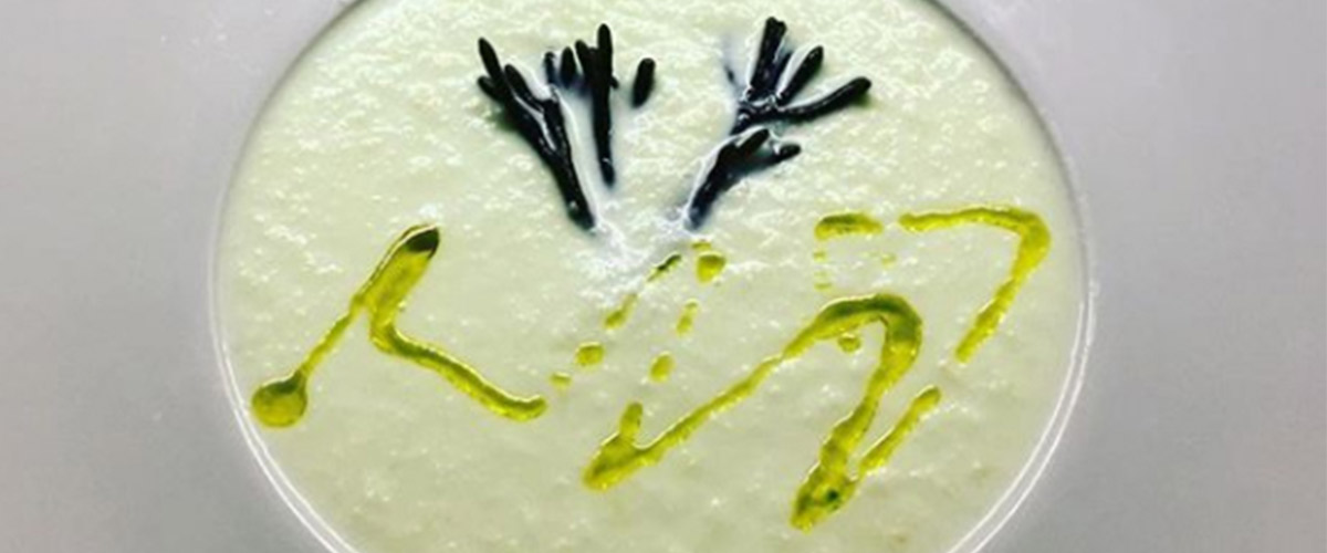 Crema fría de alga codium