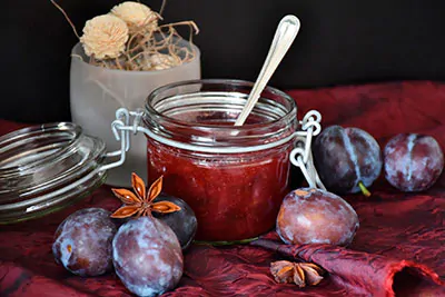 Mermelada natural de ciruela con agar-agar